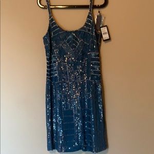 Adriana Papell sequin dress